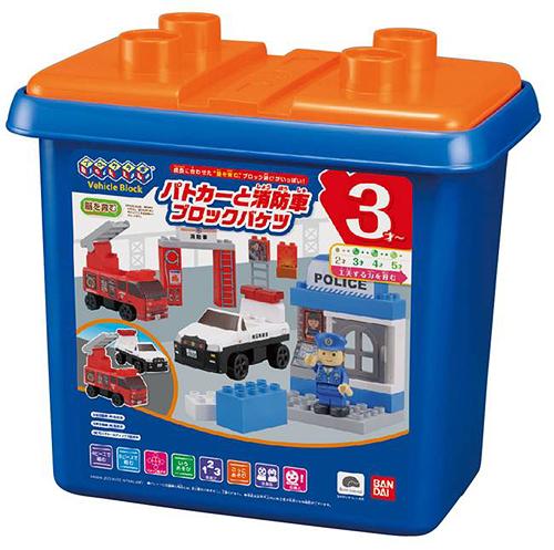 ブロックラボ パトカーと消防車ブロックバケツ - 2