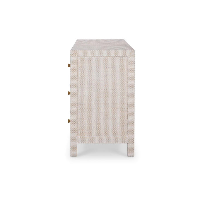 カグ 6段引き出し ラタン付きドレッサー - 3