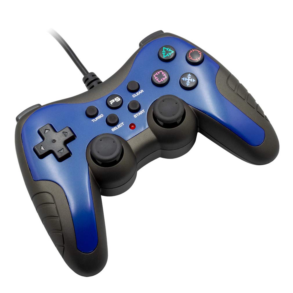 PS3用ラバーコートコントローラーターボ（ブルー×ブラック） - 2