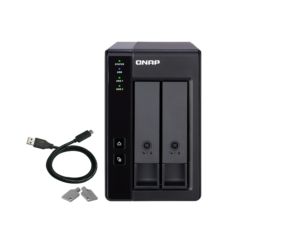 QNAP TR-002 2ベイ USB 3.1 RAIDディスクアレイ外付けボックス - 2