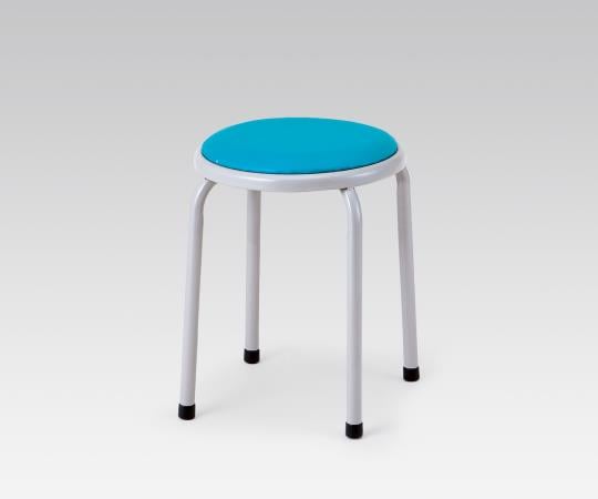 丸イス スチールパイプ ビニールレザー ブルー RC60V3BU - 2